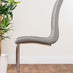 Atlanta Modern Rectangle Chrome Metal High Gloss White Dining Table And 6 Elephant Grey Murano Chairs Set