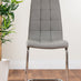 Atlanta Modern Rectangle Chrome Metal High Gloss White Dining Table And 6 Elephant Grey Murano Chairs Set