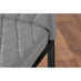 Leonardo Brown/Grey Glass Marble Effect Black Leg Table & 4 Grey Milan Black Leg Chairs