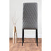 Arezzo Large Extending Dining Table and 8 Grey Milan Black Leg Chairs