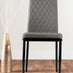 Imperia 4 Grey Dining Table and 4 Grey Milan Black Leg Chairs