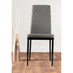 Arezzo Large Extending Dining Table and 8 Grey Milan Black Leg Chairs
