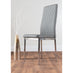 Imperia Grey Modern High Gloss Dining Table And 6 Grey Milan Dining Chairs Set