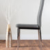 Enna White Glass Extending Dining Table and 6 Grey Milan Chairs