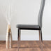 Leonardo Glass And Chrome Metal Dining Table And 6 Elephant Grey Milan Chairs Dining Set