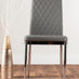 Pivero White High Gloss Dining Table and 4 Elephant Grey Milan Chairs Set