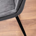 Novara White Marble Black Leg 120cm Round Dining Table & 6 Grey Pesaro Black Leg Chairs