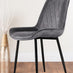 Elina White Marble Effect Round Dining Table & 2 Grey Pesaro Black Leg Chairs