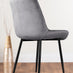 Carson White Marble Effect Dining Table & 6 Grey Pesaro Black Leg Chairs
