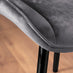 Leonardo Black Leg Glass Dining Table & 4 Grey Pesaro Black Leg Chairs