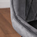 Elina White Marble Effect Round Dining Table & 2 Grey Pesaro Black Leg Chairs