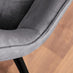 Carson White Marble Effect Dining Table & 4 Grey Pesaro Black Leg Chairs