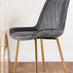 Novara 100cm Gold Round Dining Table and 4 Grey Pesaro Gold Leg Chairs
