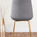 Novara White Marble Gold Leg 120cm Round Dining Table & 4 Grey Pesaro Gold Leg Chairs