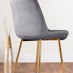 Leonardo 4 Gold Dining Table and 4 Grey Pesaro Gold Leg Chairs