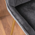 Andria Gold Leg Marble Effect Dining Table and  6 Grey Pesaro Gold Leg Chairs