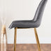 Novara 100cm Gold Round Dining Table and 4 Grey Pesaro Gold Leg Chairs