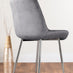 Novara 100cm Round  Dining Table and 2 Grey Pesaro Silver Leg Chairs