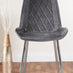 Novara 100cm Round  Dining Table and 2 Grey Pesaro Silver Leg Chairs