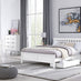 Azure White Solid Pine King Bed Frame + 4 Drawers
