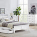 Azure White Solid Pine Double Bed Frame + 4 Drawers