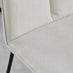 2x Halle Cream Fabric Dining Chairs Black Legs