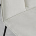 2x Halle Cream Fabric Dining Chairs Black Legs