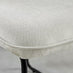 2x Halle Cream Fabric Dining Chairs Black Legs