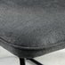 2x Halle Dark Grey Fabric Dining Chairs Black Legs