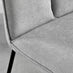 2x Halle Light Grey Fabric Dining Chairs Black Legs