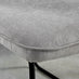 2x Halle Light Grey Fabric Dining Chairs Black Legs