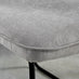 2x Halle Light Grey Fabric Dining Chairs Black Legs