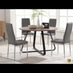 Santorini Round Brown Wood 6 Seater Dining Table