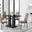 Imperia 4 Black Dining Table and 4 Cappuccino Milan Black Leg Chairs