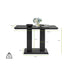 Imperia 4 Black Dining Table and 4 Black Pesaro Gold Leg Chairs