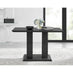 Imperia 4 Black Dining Table and 4 Black Pesaro Black Leg Chairs