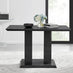 Imperia 4 Black Dining Table and 4 Black Pesaro Gold Leg Chairs