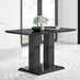 Imperia 4 Black Dining Table and 4 Grey Belgravia Black Leg Chairs