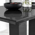 Imperia 4 Black Dining Table and 4 Black Belgravia Black Leg Chairs