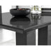 Imperia 4 Modern Black High Gloss Dining Table And 4 Black Modern Milan Chairs Set
