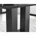 Imperia 4 Black Dining Table and 4 Black Pesaro Black Leg Chairs