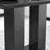 Imperia 4 Black Dining Table and 4 Black Pesaro Gold Leg Chairs
