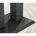 Imperia 4 Black Dining Table and 4 Black Milan Black Leg Chairs