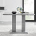 Imperia 4 Grey Dining Table and 4 Grey Velvet Milan Black Leg Chairs