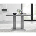 Imperia 4 Modern Grey High Gloss Dining Table And 4 Elephant Grey Stylish Lorenzo Chrome Dining Chairs Set