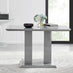 Imperia 4 Modern Grey High Gloss Dining Table And 4 Cappuccino Beige Stylish Lorenzo Chrome Dining Chairs Set