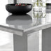Imperia 4 Grey Dining Table and 4 Grey Velvet Milan Black Leg Chairs