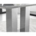 Imperia 4 Modern Grey High Gloss Dining Table And 4 Black Modern Milan Chairs Set