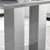 Imperia 4 Grey Dining Table and 4 Grey Velvet Milan Black Leg Chairs