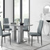 Imperia 4 Grey Dining Table and 4 Grey Milan Black Leg Chairs